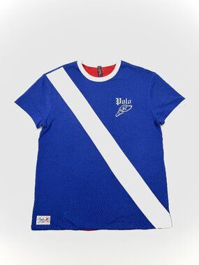 NWT POLO RALPH LAUREN CLASSIC FIT "P WING" REVERSIBLE GRAPHIC T-SHIRT